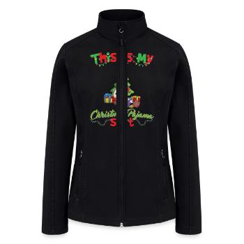 This Is My Christmas Pajama Shirt Xmas Pyjama - Women’s Soft Shell Jacket - black - Front