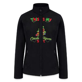 This Is My Christmas Pajama Shirt Xmas Pyjama - Women’s Soft Shell Jacket - black - Front