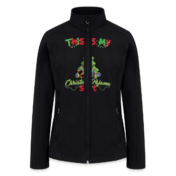 This Is My Christmas Pajama Shirt Xmas Pyjama - Women’s Soft Shell Jacket - black - Front