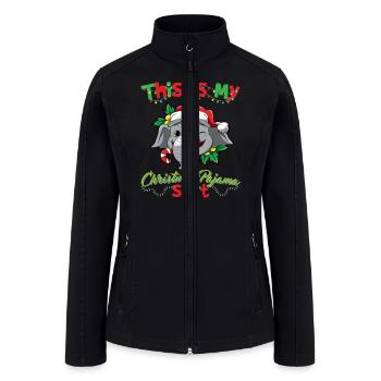This Is My Christmas Pajama Shirt Xmas Pyjama - Women’s Soft Shell Jacket - black - Front