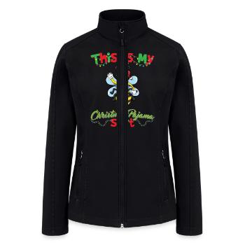 This Is My Christmas Pajama Shirt Xmas Pyjama - Women’s Soft Shell Jacket - black - Front