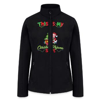 This Is My Christmas Pajama Shirt Xmas Pyjama - Women’s Soft Shell Jacket - black - Front