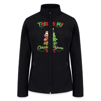 This Is My Christmas Pajama Shirt Xmas Pyjama - Women’s Soft Shell Jacket - black - Front