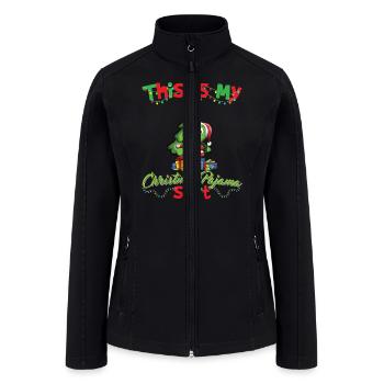 This Is My Christmas Pajama Shirt Xmas Pyjama - Women’s Soft Shell Jacket - black - Front