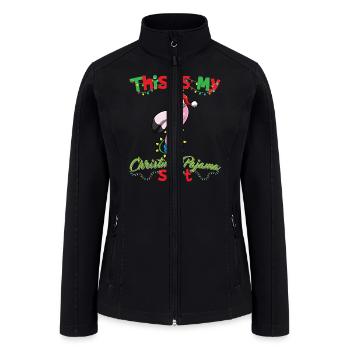This Is My Christmas Pajama Shirt Xmas Pyjama - Women’s Soft Shell Jacket - black - Front