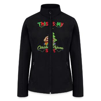 This Is My Christmas Pajama Shirt Xmas Pyjama - Women’s Soft Shell Jacket - black - Front