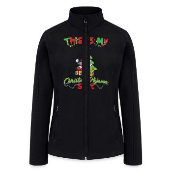 This Is My Christmas Pajama Shirt Xmas Pyjama - Women’s Soft Shell Jacket - black - Front