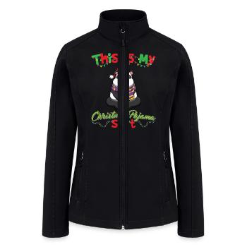 This Is My Christmas Pajama Shirt Xmas Pyjama - Women’s Soft Shell Jacket - black - Front