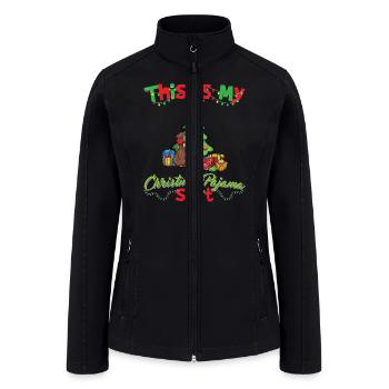 This Is My Christmas Pajama Shirt Xmas Pyjama - Women’s Soft Shell Jacket - black - Front