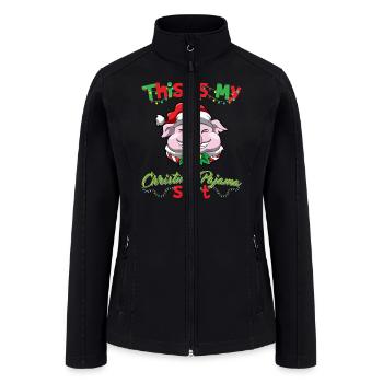 This Is My Christmas Pajama Shirt Xmas Pyjama - Women’s Soft Shell Jacket - black - Front