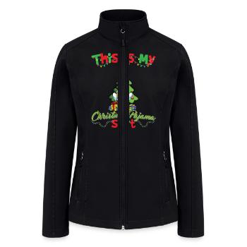 This Is My Christmas Pajama Shirt Xmas Pyjama - Women’s Soft Shell Jacket - black - Front