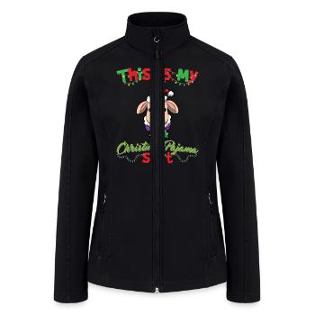 This Is My Christmas Pajama Shirt Xmas Pyjama - Women’s Soft Shell Jacket - black - Front