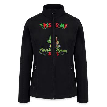 This Is My Christmas Pajama Shirt Xmas Pyjama - Women’s Soft Shell Jacket - black - Front