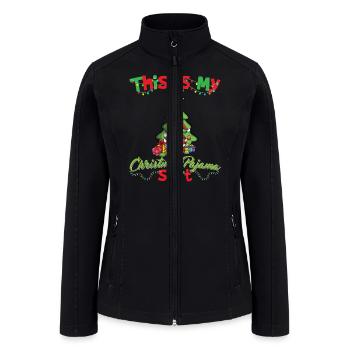 This Is My Christmas Pajama Shirt Xmas Pyjama - Women’s Soft Shell Jacket - black - Front