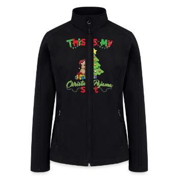 This Is My Christmas Pajama Shirt Xmas Pyjama - Women’s Soft Shell Jacket - black - Front