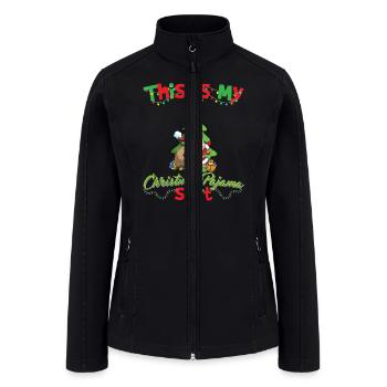 This Is My Christmas Pajama Shirt Xmas Pyjama - Women’s Soft Shell Jacket - black - Front