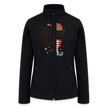The Kathleen Elf - Christmas Pajama for Kathleen - Women’s Soft Shell Jacket - black - Front