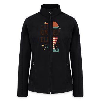 The Kimberly Elf - Christmas Pajama for Kimberly - Women’s Soft Shell Jacket - black - Front