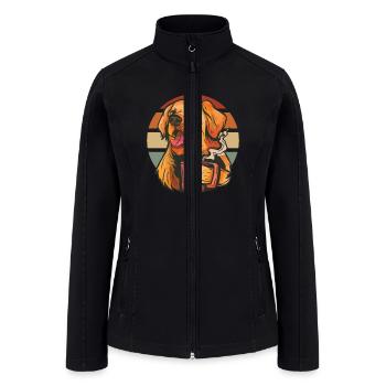 Golden retriever dog coffee - Women’s Soft Shell Jacket - black - Front