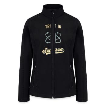 Trust In Science Physics Fun Retro Atom - Women’s Soft Shell Jacket - black - Front