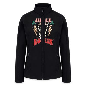 jingle bell rockin - Women’s Soft Shell Jacket - black - Front