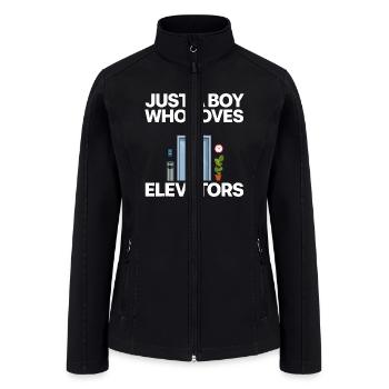 Cool Elevator Art Men Boys Kids Elevator Mechanic - Women’s Soft Shell Jacket - black - Front