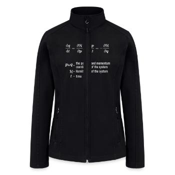 Hamilton Equations of Classical Mechanics Physics - Women’s Soft Shell Jacket - black - Front