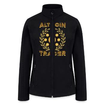 Altcoin Trader Crypto Bitcoin Blockchain Trader - Women’s Soft Shell Jacket - black - Front