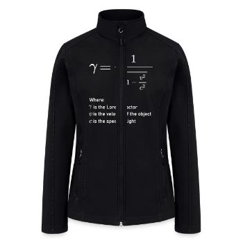 Lorentz Factor of Special Relativity Mathematical - Women’s Soft Shell Jacket - black - Front