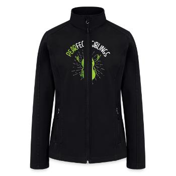 Siblings Pear Fruit Big Brother Sister Goals - Women’s Soft Shell Jacket - black - Front