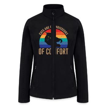 Cats are connoisseurs of comforts - Women’s Soft Shell Jacket - black - Front
