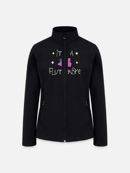 it's a flutterbye| Butterfly - Women’s Soft Shell Jacket - black