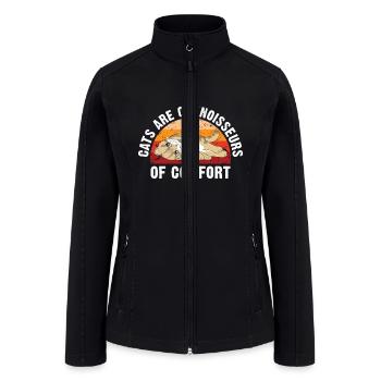 Cats are connoisseurs of comfort - Women’s Soft Shell Jacket - black - Front