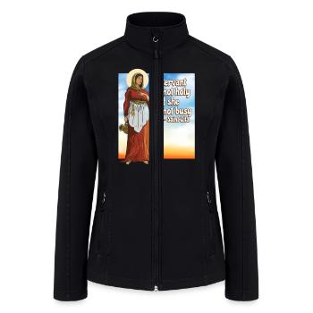 Saint Zita Catholic Patron Maids Waiter Homemakers - Women’s Soft Shell Jacket - black - Front
