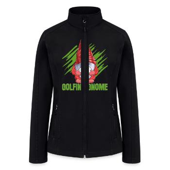 Chistmas Season Golfing Gnome - Women’s Soft Shell Jacket - black - Front