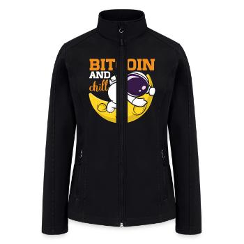Bitcoin and Chill - Women’s Soft Shell Jacket - black - Front
