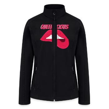 Queerlicious Sexy Lips Queer Pride Month LGBTQ+ - Women’s Soft Shell Jacket - black - Front