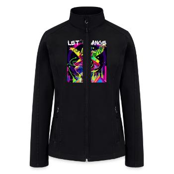 Woman In Graffiti Look Dancing In Disco 1 - Women’s Soft Shell Jacket - black - Front