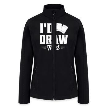 I'd Draw That Trading Cards Card Collector - Women’s Soft Shell Jacket - black - Front