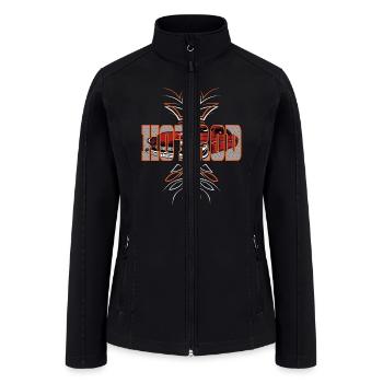 Hotrods and Pinstripes Rat Rods Lead Sled Car Guy - Women’s Soft Shell Jacket - black - Front