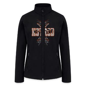 Hotrods and Pinstripes Rat Rods Car Guys - Women’s Soft Shell Jacket - black - Front