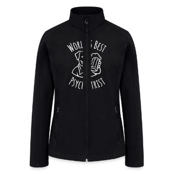 Beer Dog World s Best Psychiatrist - Women’s Soft Shell Jacket - black - Front