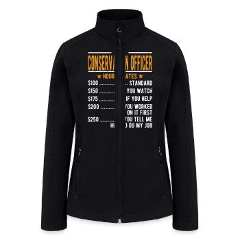Conservation Officer Hourly Rates - Women’s Soft Shell Jacket - black - Front