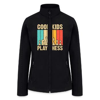 Cool Chess Lover Art For Kids Boys Men Novelty Che - Women’s Soft Shell Jacket - black - Front