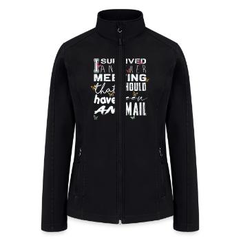 Funny saying for office, job & work - Women’s Soft Shell Jacket - black - Front
