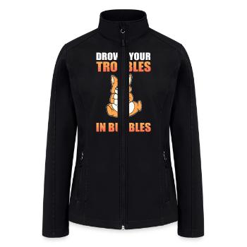 Drown Your Troubles In Bubbles Boba Tea Bubble Tea - Women’s Soft Shell Jacket - black - Front