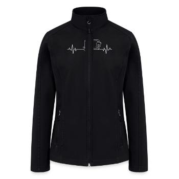 Great Soap Heartbeat Design - Women’s Soft Shell Jacket - black - Front