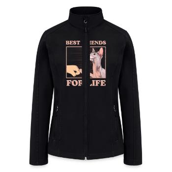 Sphynx Cat pets, animals, felines - Women’s Soft Shell Jacket - black - Front