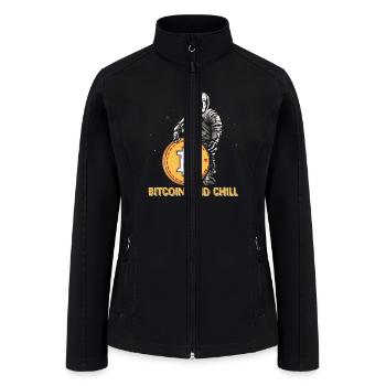Bitcoin and Chill - Women’s Soft Shell Jacket - black - Front