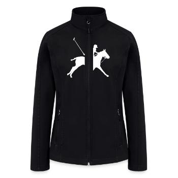 Polo Sport Rider Equestrian Gift Men - Women’s Soft Shell Jacket - black - Front